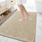 OLANLY Large Bathroom Rugs 59x35, Extra Soft Absorbent Chenille Bath Rugs by OLANLY