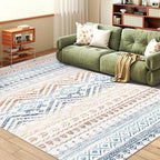 Miukiki 5x7 Area Rug for Living Room Moroccan Washable Rugs Non Slip Indoor by Miukiki