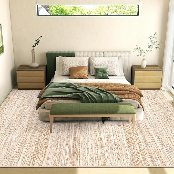 Miukiki 8x10 Area Rug for Living Room Moroccan Washable Rugs Non Slip Indoor - Image 8