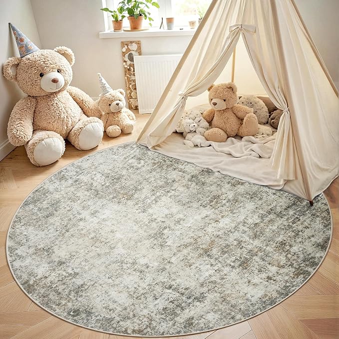 Round Rug 6ft Circle Rug Washable: Carpet Small Circular Area Rug - Image 4
