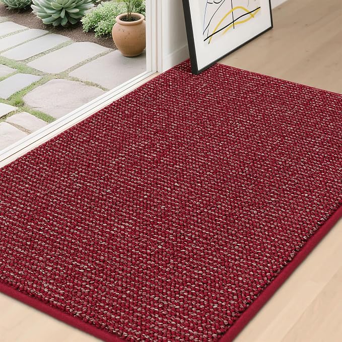 BEQHAUSE Dirt Trapper Door Mat 32" x 48", Non-Slip Washable Doormats Entrance by BEQHAUSE
