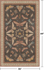 Boho Brown 3x5 Entryway Rugs Indoor - Image 2