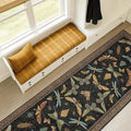 Dark Black Boho 2x10 Rug Runners by HazoHaus