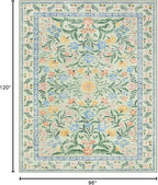 Wonnitar Boho Washable Rugs 8x10, Large Floral Rugs - Image 2