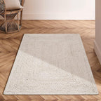 Hausattire Hand Woven Jute Braided Rug, Reversible Boho Entry Area Rugs - Image 5