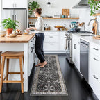 2x6 Washable Kitchen Runner Rug – Non-Slip Boho Vintage Carpet Runner - Image 3