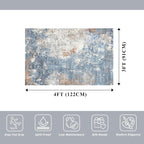3x4 Washable Entryway Rug – Non-Slip Modern Abstract Small Area Rug - Image 2