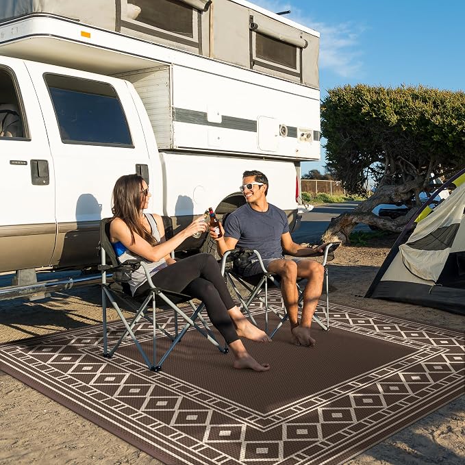 GENIMO Outdoor Rug Waterproof for Patio Decor, Outside Area Mat for Rv - Image 6