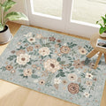 DUKINO 2x3 Rugs for Entryway, Floral Indoor Washable Door Mat, Non Slip Boho by DUKINO