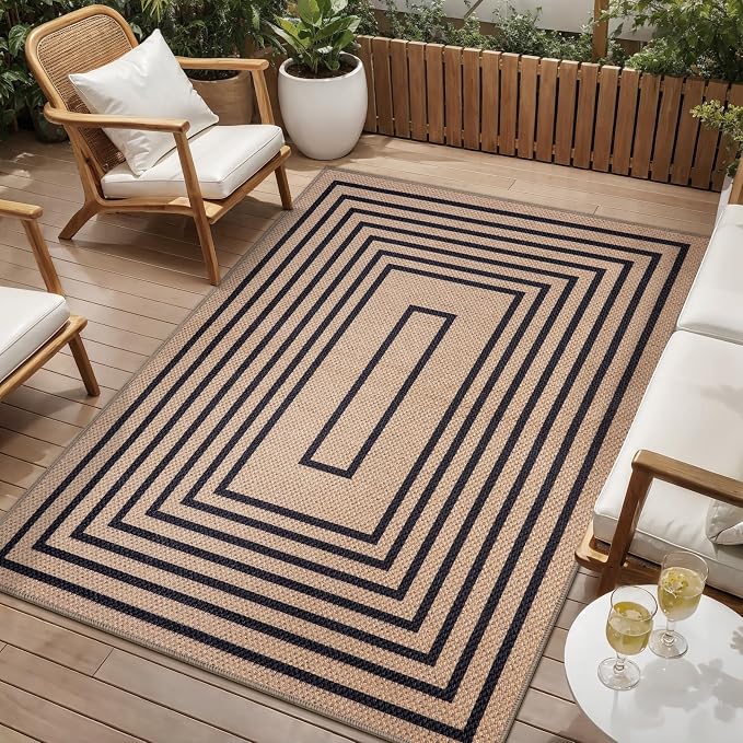 Tangsoo Easy Jute Area Rug 4x6 Washable Rug - Image 2