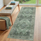 RELEANY Area Rugs Runner 3'x7' Washable Non-Slip, Floral Vintage Distress - Image 3