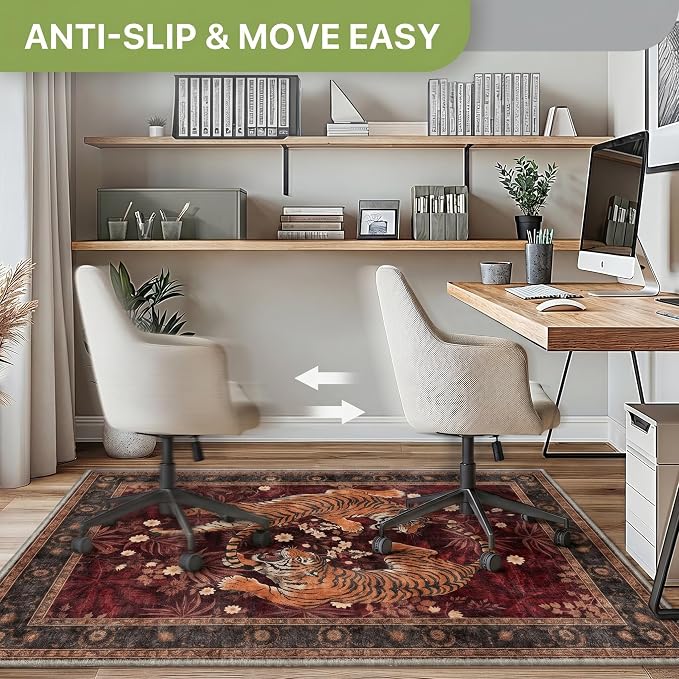 48"x60" Office Chair Mat for Hardwood Tile Floor, Under Desk Carpet Protector - Image 4