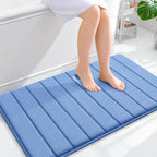 OLANLY Memory Foam Bath Mat 40x24, Super Soft Absorbent Bathroom Rugs, Quick Dry by OLANLY