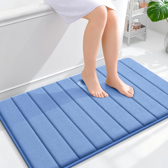 OLANLY Memory Foam Bath Mat 40x24, Super Soft Absorbent Bathroom Rugs, Quick Dry by OLANLY