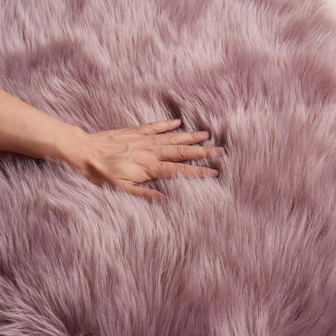 EasyJoy Ultra Soft Fluffy Rugs Faux Fur Rug Chair Cover Seat Pad Fuzzy Area Rug - Image 6