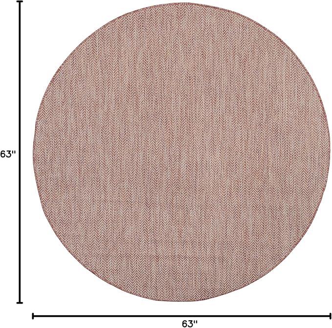 SAFAVIEH Outdoor Round Rug 5'3" - Image 2
