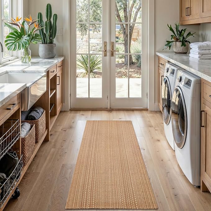 MatEssenz 20"x59" Kitchen Mats for Floor, Machine Washable Mats, Woven Kitchen by MatEssenz