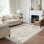 Washable 5x8 Living Room Area Rug: Vintage Water-Resistant Soft Rug - Image 4