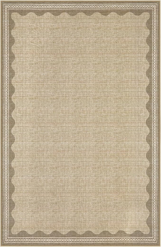 GarveeHome Scalloped 3x5 Rug Washable Non-Slip Low-Pile Indoor Rugs - Image 5