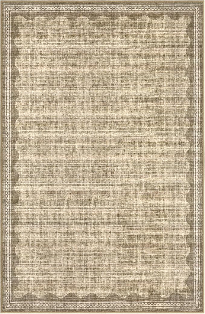 GarveeHome Scalloped 4 x 6 Rug Non-Slip Washable Low-Pile Carpet - Image 4