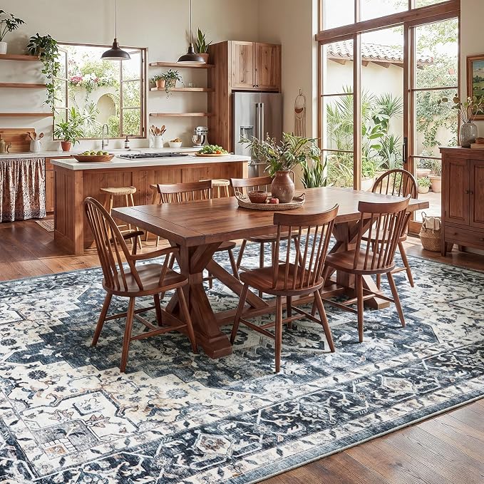 AMADA HOMEFURNISHING 8x10 Washable Area Rug, Low-Profile - Image 7
