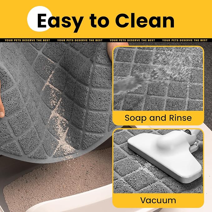 Conlun Cat Litter Mat Litter Trapping Mat, Less Waste Cat Litter Box Mat - Image 7