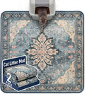 Hompet Cat Litter Mat 2 Pack, 54x54 Large Machine Washable Trapping Mats by Hompet