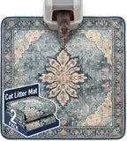 Hompet Cat Litter Mat 2 Pack, 54x54 Large Machine Washable Trapping Mats by Hompet