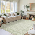 Sage Green Rug 5x7 Baby Girl Nursery Decor Neutral Boho Floral Pattern by BILEEHOME