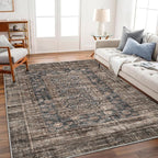 CHAMPLANT Washable Area Rug 3'x5' Vintage Traditional Floor Cover Foldable Thin by CHAMPLANT