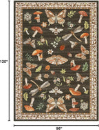 Mushroom 8x10 Rug for Living Room Non Slip Washable 8 X 10 Rug for Bedroom - Image 2