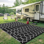 Smiry Outdoor Rug 8x10 ft, Waterproof Reversible Plastic Straw Rugs, Boho - Image 7