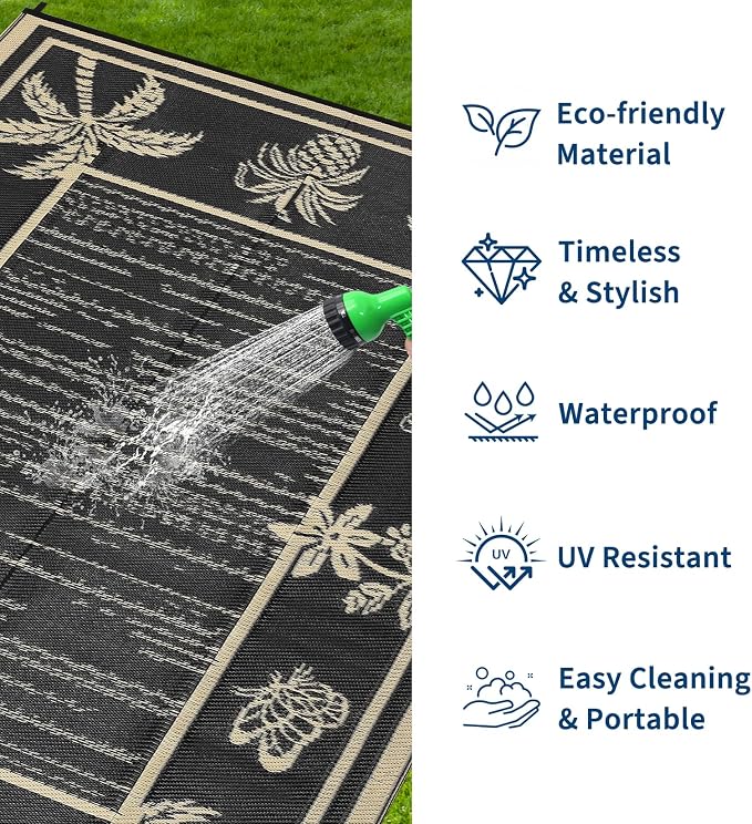 Garvee Outdoor Rug 8x10 Waterproof - Image 3