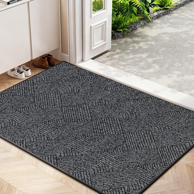 Indoor Door Mat 30"x47" Large, Low-Profile Welcome Front Door Mat Indoor by NaolotureHome