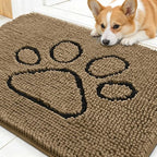 OLANLY Dog Door Mat for Muddy Paws 30x20, Paw Print Design, Absorbs Moisture by OLANLY
