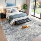 12x12 Extra Large Square Rug Modern Neutral Abstract Living Room Carpet - Image 3