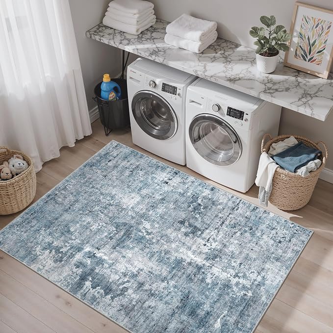Soalmost 3x5 Rug, Small Area for Kitchen, Machine Washable Non-Slip Throw Rug - Image 4