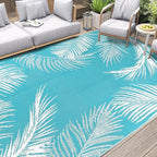 Pauwer Waterproof Outdoor Rug 9x12, Reversible Plastic Straw Patio Camping Rug - Image 5