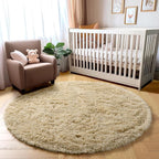 Amdrebio Beige Round Area Rug 6Ft - Image 8