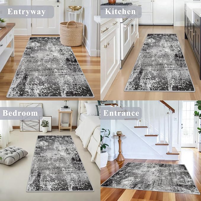 3x4 Washable Entryway Rug – Non-Slip Modern Abstract Small Area Rug - Image 6