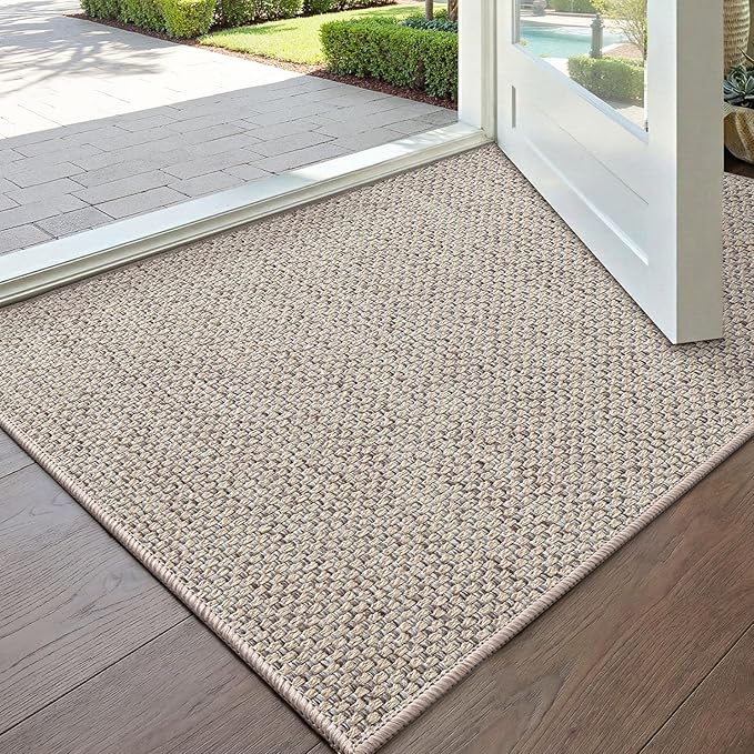 DEXI Ultra Thin Door Mat Indoor Entrance 24x36, Non Slip Rubber Backed Entryway by DEXI