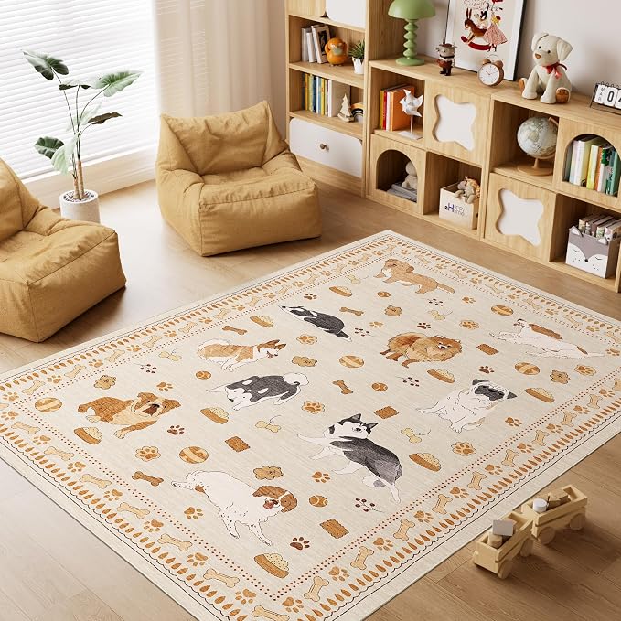 DUKINO 4x6 Area Rug, Non Slip Washable Rug - Image 2