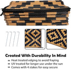 SAND MINE Reversible Mats, Plastic Straw Rug, Modern Area Rug, Large Floor Mat - Image 4