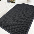 OLANLY Front Door Mat Outside Entrance 59x34, Heavy Duty Sturdy Natural Rubber by OLANLY