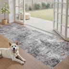 DMOYEST Washable Runner Rug for Hallway: 3x8 Neutral Modern Abstract Low Pile - Image 3