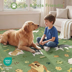 DUKINO 8x10 Area Rug, Non Slip Washable Animal Dog Rug - Image 4