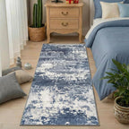 2x5 Blue Rug Runners for Hallways Kitchen Non Slip Washable Entryway Runner Rugs - Image 3