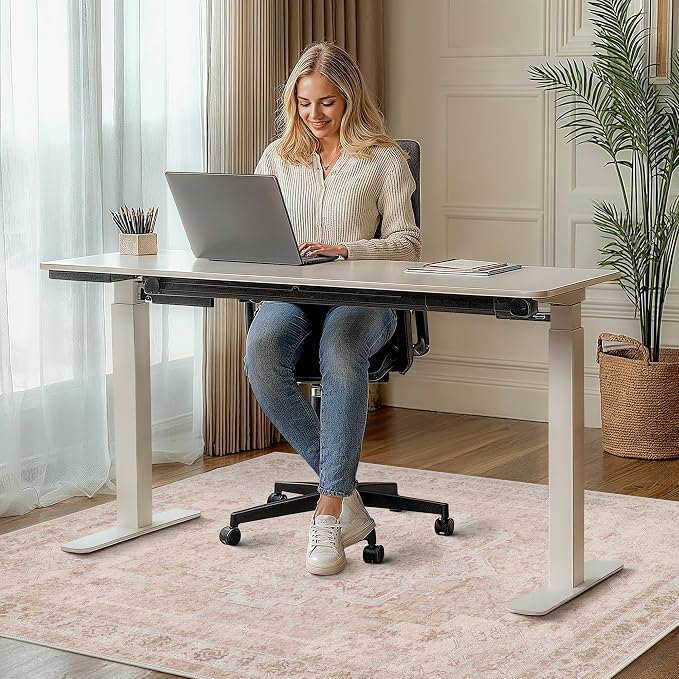 48"x60" Office Chair Mat for Hardwood Tile Floor, Under Desk Carpet Protector - Image 2