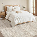 Nakagishi 5x8 Area Rugs Living Room: Washable Large Vintage Rug Neutral - Image 5