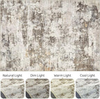 10x12 Area Rug Living Room: Washable Large Abstract Neutral Modern Soft Rugs - Image 9